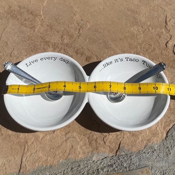 MUD PIE Double Salsa Server Set “Live Every Day…like it’s Taco Tuesday” - Picture 9 of 12